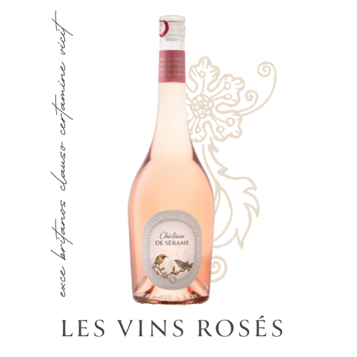 illustration bouteille vin rosé